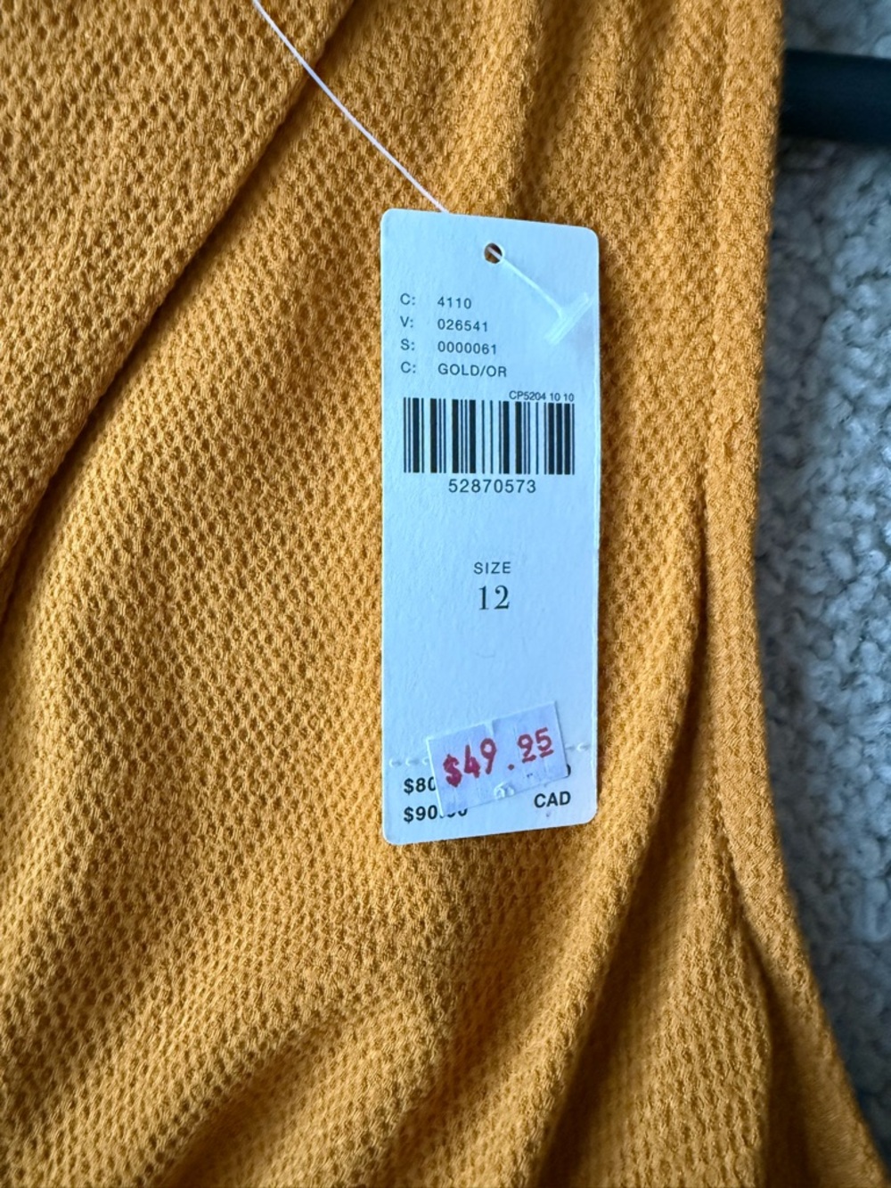 Anthropologie Mustard Sleeveless Wrap-Front Camisole Unique neckline Size:12 - Picture 6 of 8
